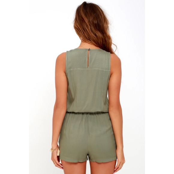 NWT Olive + Oak Set Free Olive Green Romper Small - Picture 4 of 12